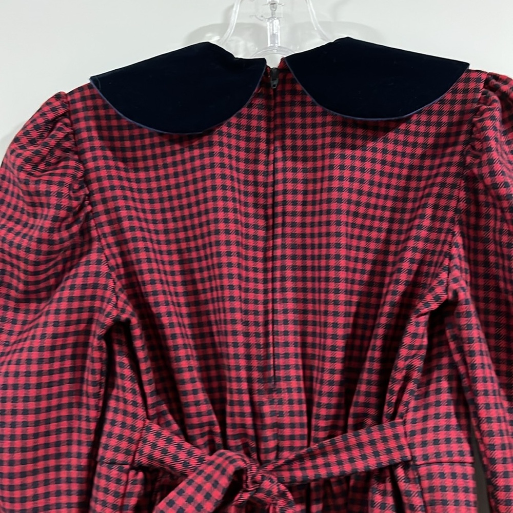 Bonnie Jean - 10 year,‎ navy and red buffalo check dress, velvet - Picture 6 of 11